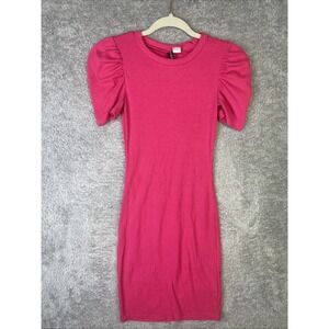 Divided H&M Women's Ribbed Pink Short Sleeve Bodycon Dress Size XS